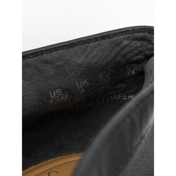 Franco Sarto Flexa Gala Women's Black leather Loafers size US7.5M EU38 - Picture 5 of 12